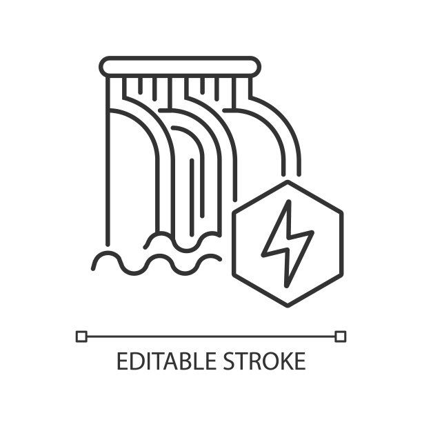 水电站线性图标图片下载