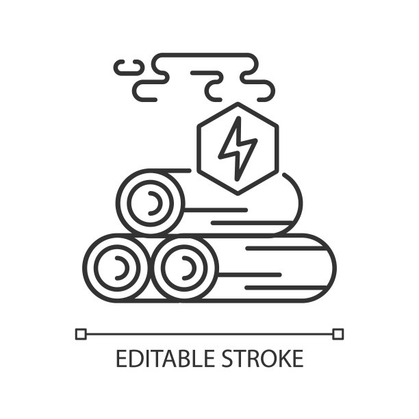 木材能量线性图标图片下载