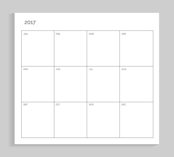 空日历计划表矢量插图图片下载