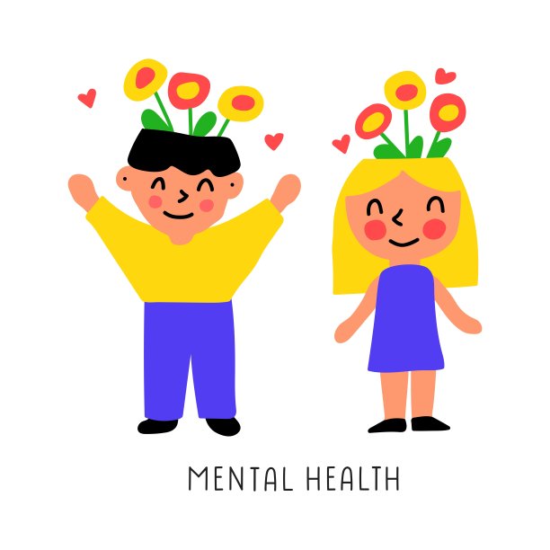 快乐的孩子，男孩和女孩。心理健康。图片下载