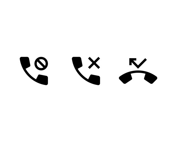 未接来电组图标。矢量孤立的白色背景。每股收益10图片下载