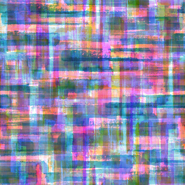 抽象的grunge十字几何形状当代艺术多色无缝图案背景图片下载