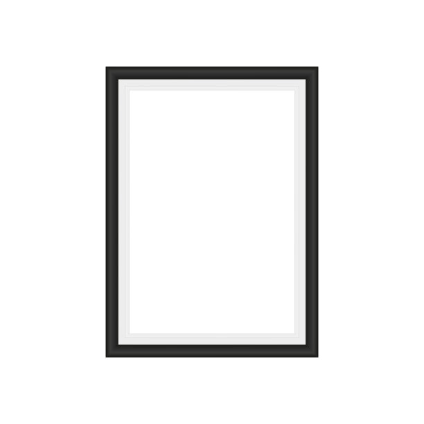 真实的黑色框架孤立在灰色背景。非常适合你的演讲。矢量插图。图片下载