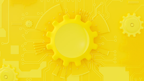 黄色抽象技术背景图片下载