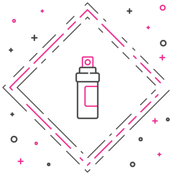 线条香水图标孤立在白色背景上。彩色轮廓概念。矢量图图片下载