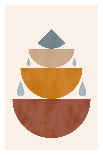 极简主义海报与水彩纹理。柔和的颜色。图片下载