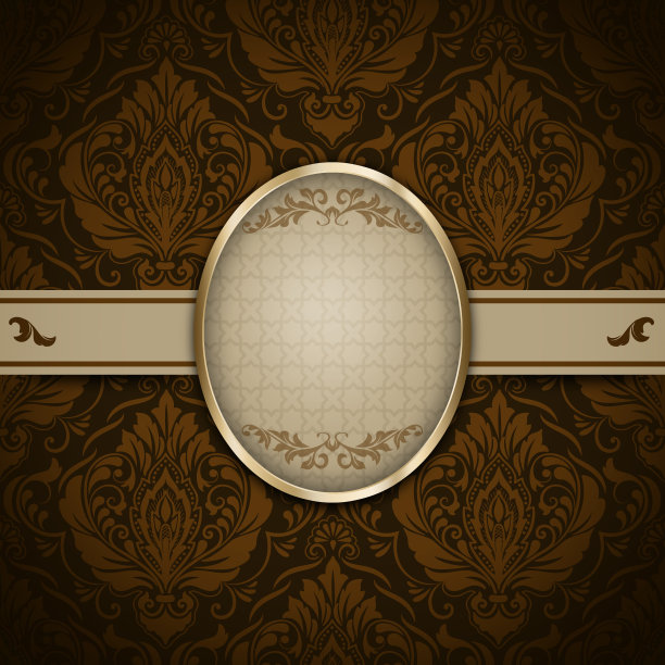 装饰复古背景与框架。图片下载