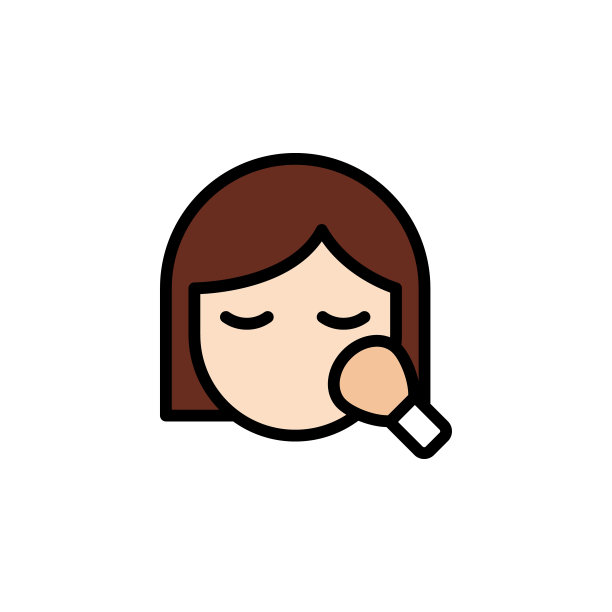 刷轮廓图标。美丽的元素和化妆品插图图标。符号和符号可以用于网页，标志，手机应用程序，UI，用户体验图片下载