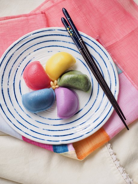 韩国美食松糕、白米糕图片下载