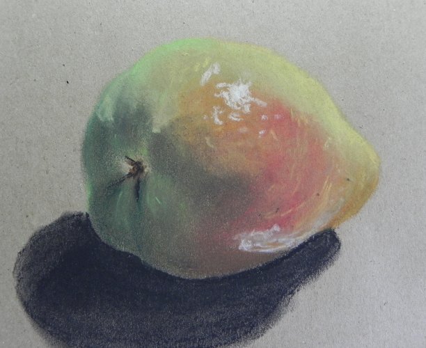 明亮的成熟的梨。灰色背景上的彩色插图。图片下载