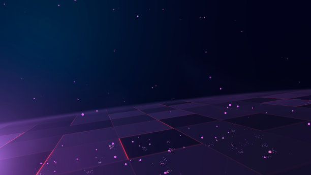 抽象的紫罗兰方形地板与笔画和粒子点。复制空间，产品植入，讲台背景，3D渲染图片下载