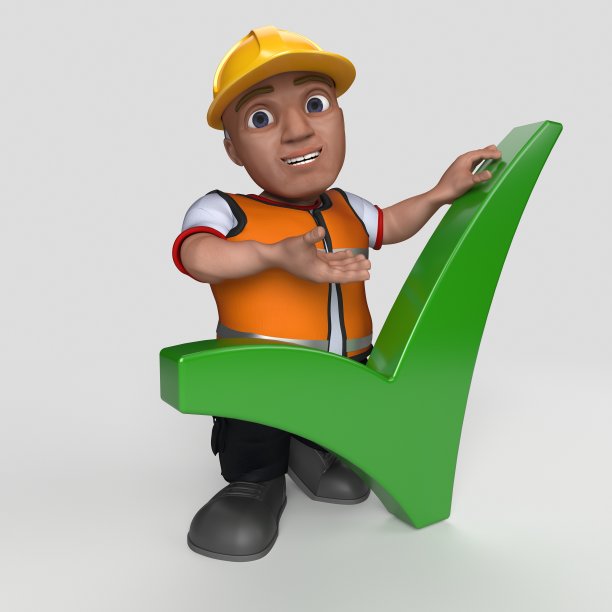 3D卡通建造者角色图片下载