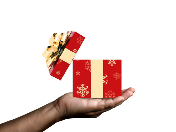 圣诞礼盒打开惊喜拷贝空间图片下载