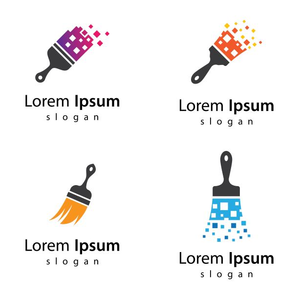 画笔标志矢量图标图片下载