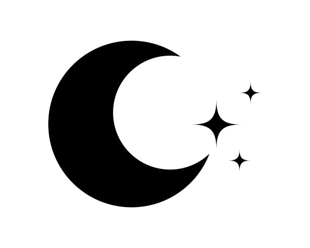 月亮图标孤立在白色。神秘的象征。卡通风格。矢量插图。每股收益10图片下载