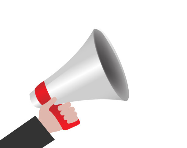 带有白色背景的扩音器图片下载