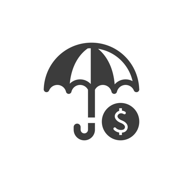 硬币和雨伞图标图片下载