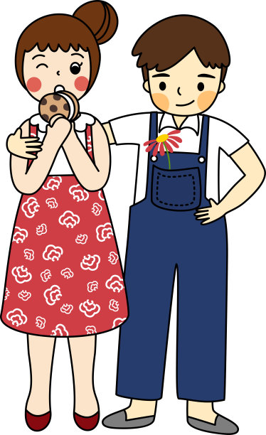 甜蜜的一天里的一对可爱的夫妇图片下载