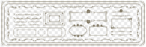 装饰金框架集向量图片下载