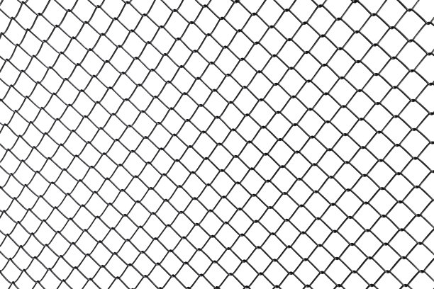 网眼网栅或铁丝网网图案。白色背景图片下载