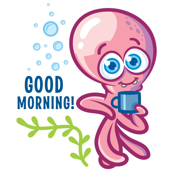 章鱼的有趣向量情绪图片下载