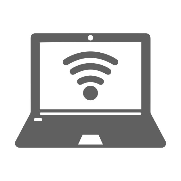 互联网无线网络WiFi图标，灰色矢量图，白色背景图片下载