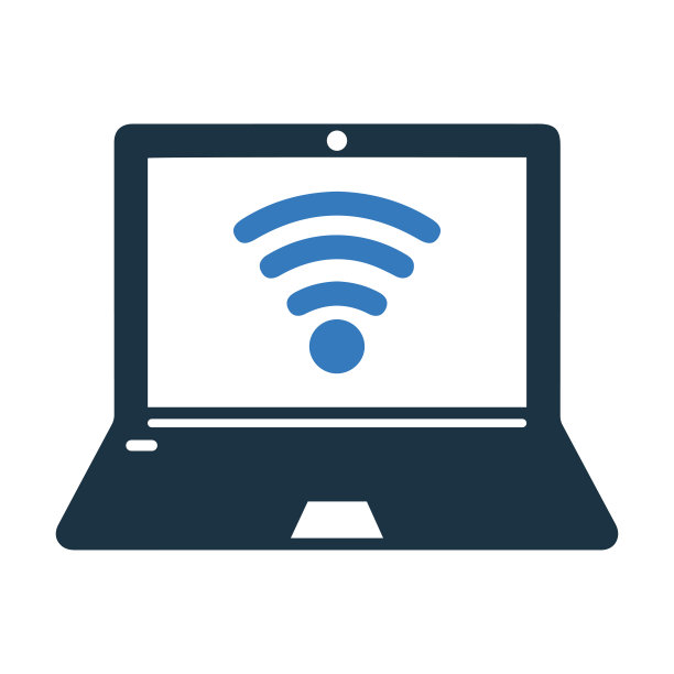 互联网无线WiFi图标。可编辑矢量，隔离在白色背景上图片下载