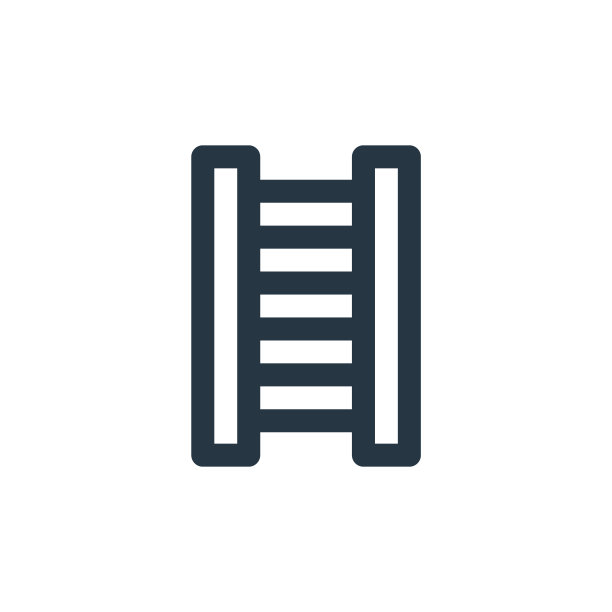 梯子图标向量从劳动力和工具的概念。细线插图的梯子可编辑的笔触。梯子线性标志，用于web和移动应用程序，标志，印刷媒体。图片下载