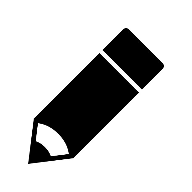 铅笔图标，标志孤立在白色背景图片下载