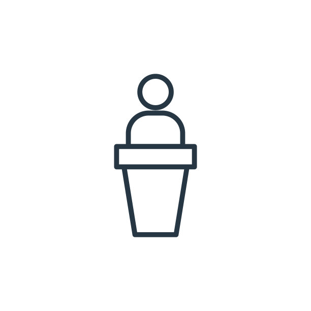 演讲者图标矢量来自商务培训概念。扬声器可编辑笔画的细线插图。扬声器线性标志用于网络和移动应用程序，标志，印刷媒体..图片下载