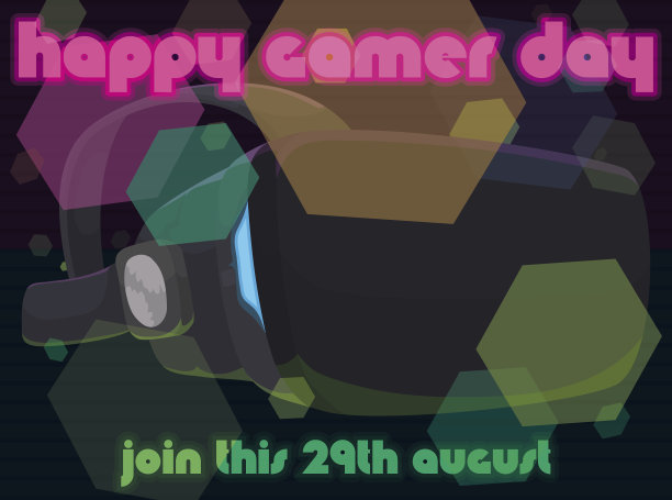 VR眼镜与全息界面庆祝玩家日图片下载