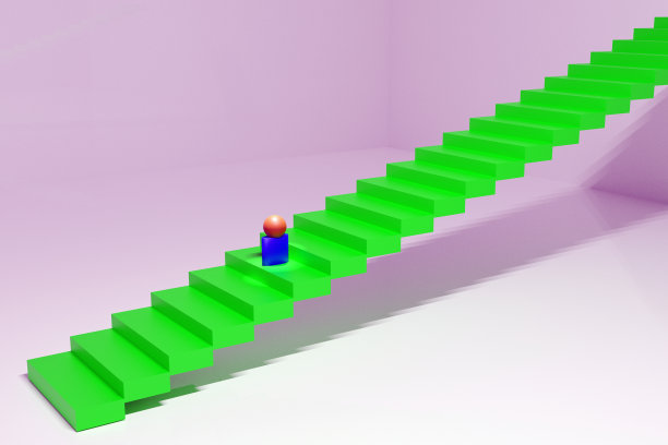 楼梯上的人概念图片下载