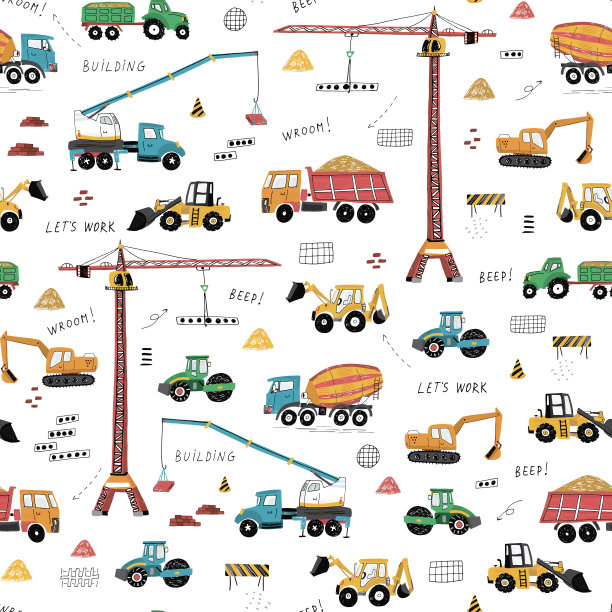 建筑机械制造汽车无缝模式图片下载
