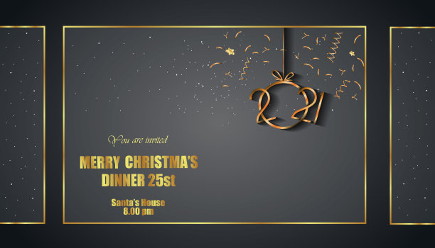 2021年圣诞快乐的背景为您的季节邀请，节日海报，贺卡。图片下载