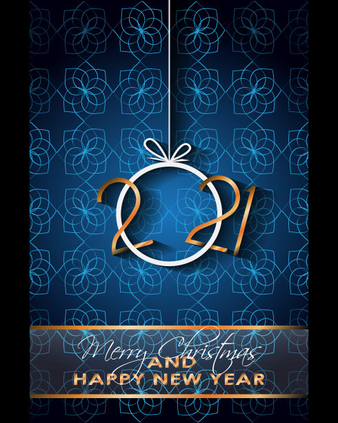 新年快乐的背景为您的季节邀请，节日海报，贺卡。图片下载