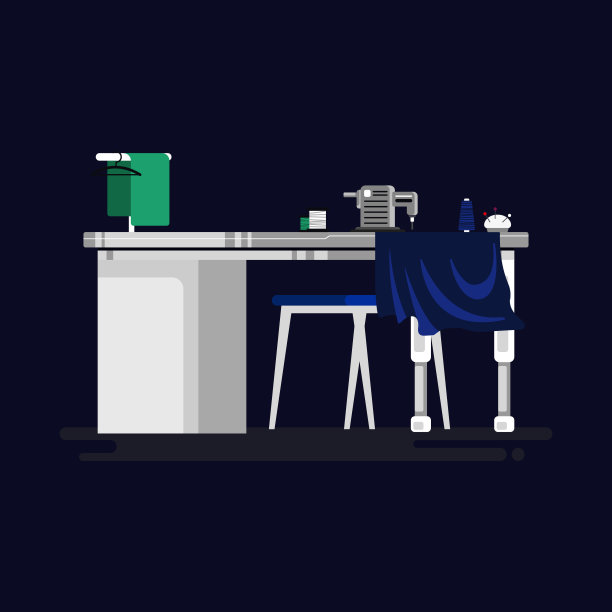 在电动缝纫机上缝衣服图片下载