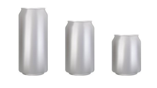 铝啤酒3d。模型模板。逼真的金属罐。3D可以模拟。股票矢量插图在白色孤立的背景。图片下载