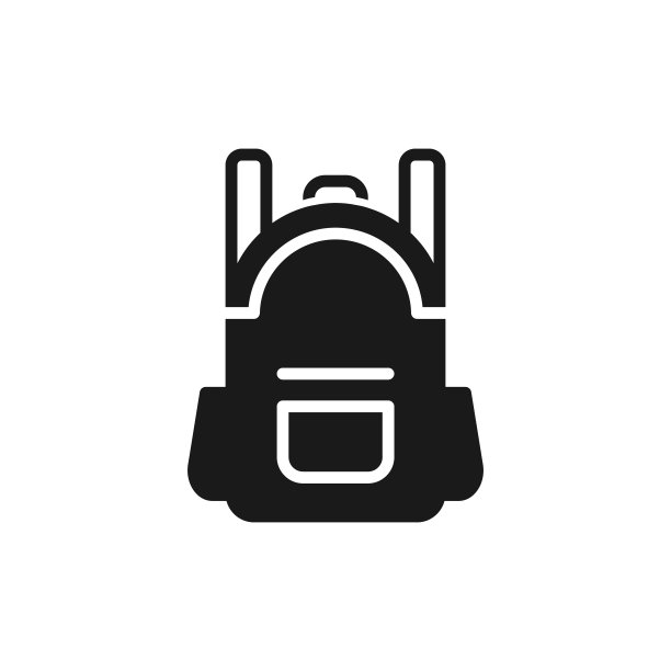 背包图标。背包的象征。冒险，徒步旅行和露营插图。背包。书包。袋子。矢量插图。图片下载