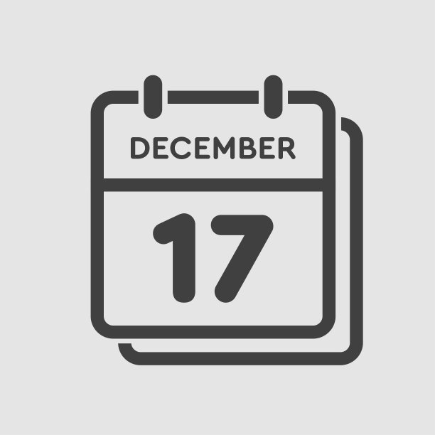 日历图标日12月17日，模板图标日图片下载