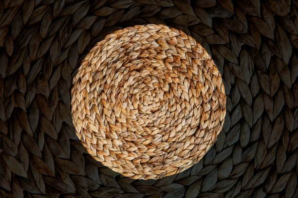 稻草柳条抽象背景，稻草柳条米色生态友好螺旋抽象背景空间，双重多重曝光图片下载