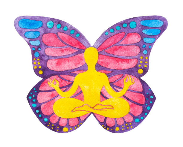 精神上的启迪。瑜伽、冥想图片下载