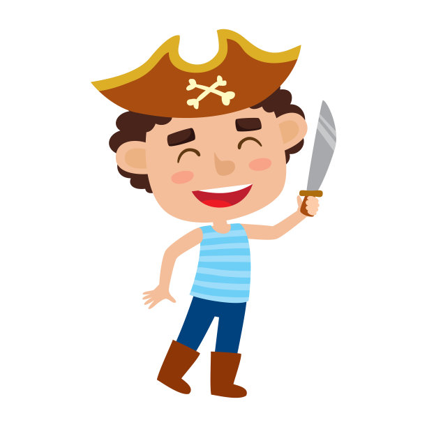 矢量集可爱的卡通孩子在彩色万圣节服装图片下载