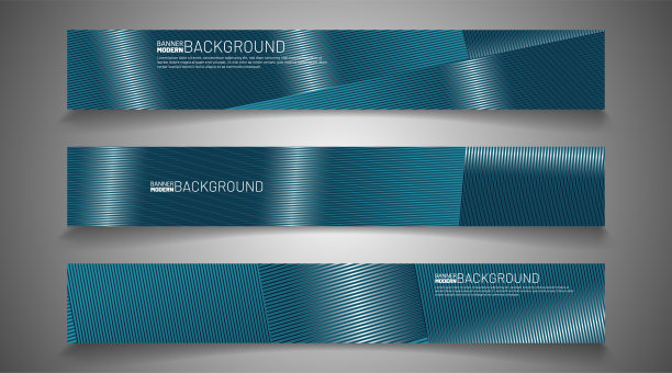 矩形矢量旗帜设计与条纹在蓝色的背景。图片下载