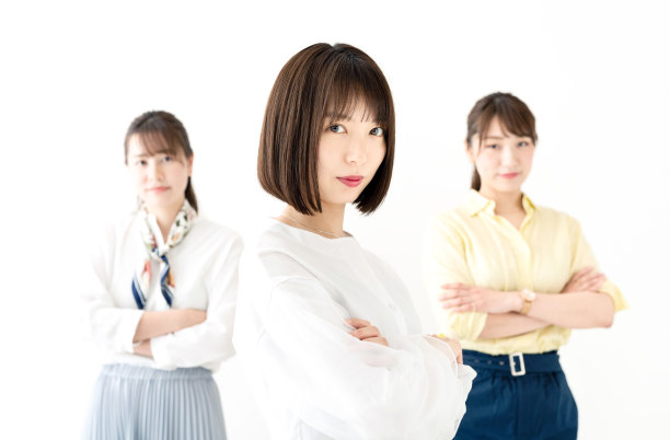 一组亚洲女孩的肖像。图片下载