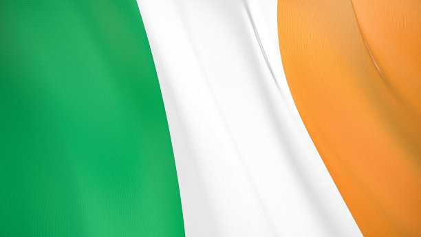 国旗的fireland3d插图。图片下载
