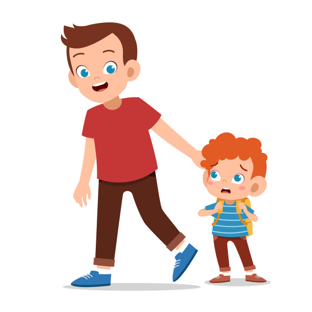 有家长的孩子第一天上学图片下载