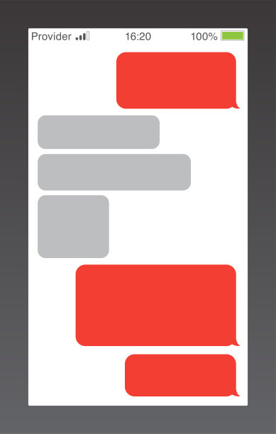 短信服务气泡。文本聊天短信框。空消息气泡模板。图片下载