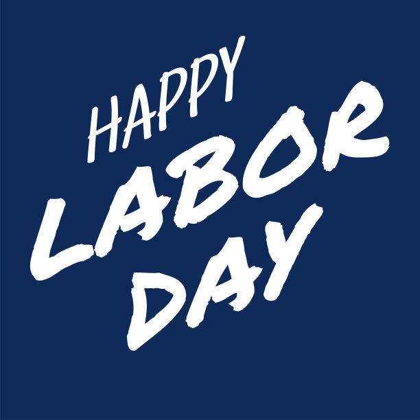 美国劳动节快乐文字设计广告模板。矢量图图片下载