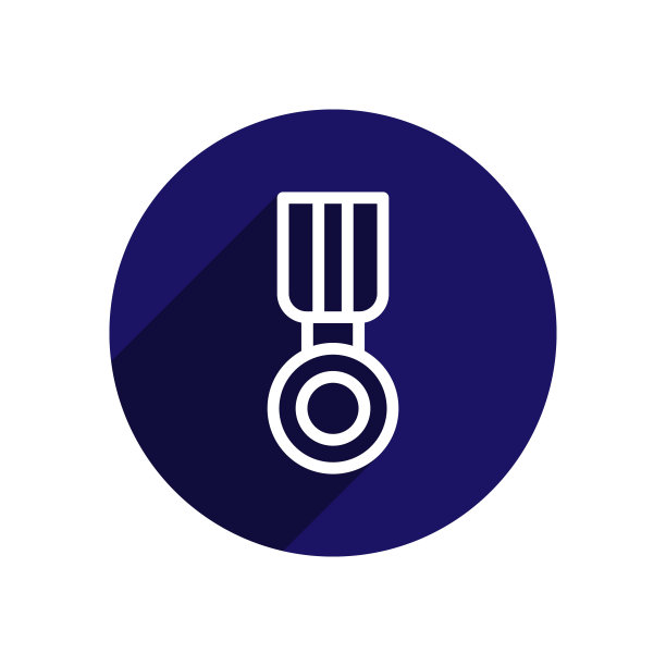 奖牌图标在时尚的平面风格孤立的背景。成就徽章，奖章象征你的网站和应用程序设计。图片下载