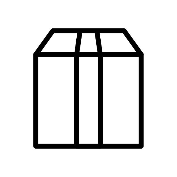 货箱线平面矢量图标图片下载